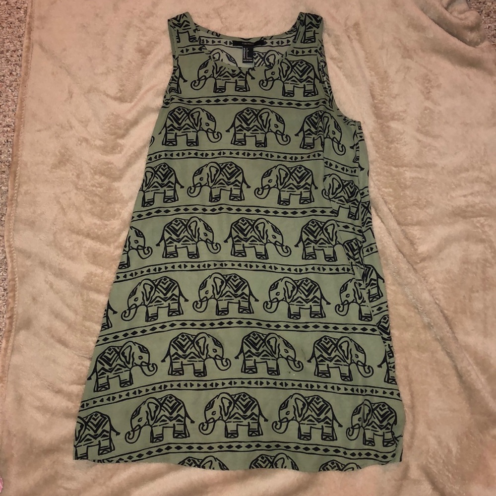 green mini dress